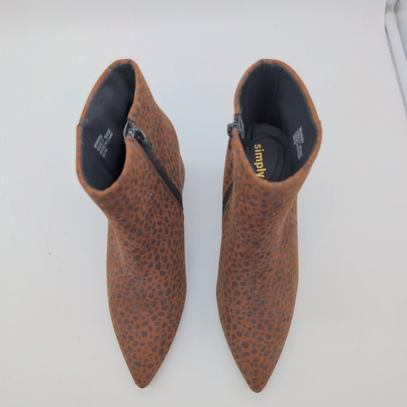 Leopard Print Ankle Boots Sz 7 Simply Be WW090 - Picture 3 of 10